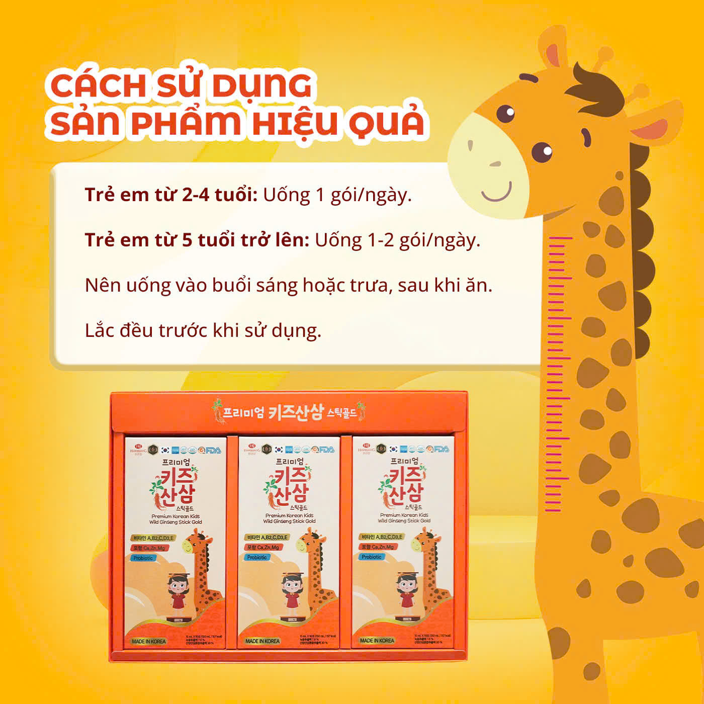 PREMIUM KOREAN KIDS WILD GINSENG STICK GOLD