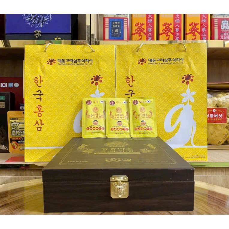 NƯỚC ĐÔNG TRÙNG HẠ THẢO DAEDONG HÀN QUỐC HỘP GỖ ĐEN